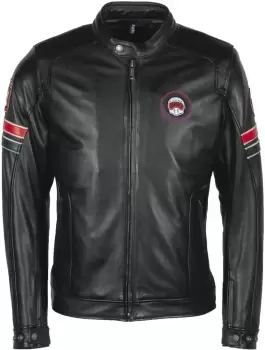 Image of Helstons Elron Motorcycle Leather Jacket, black, Size S, black, Size S