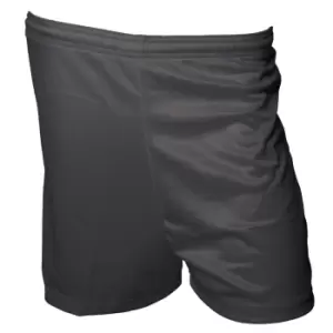 Image of Precision Childrens/Kids Micro-Stripe Football Shorts (S) (Black)