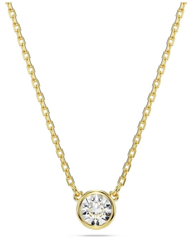 Image of Imber Round Cut White Gold-tone Plated Pendant 5684511