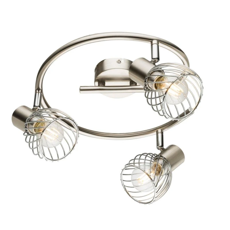 Image of Netlighting Texas Ceiling Spotlight Clusters Nickel Matt 3x E14 in Grey Grey Unisex