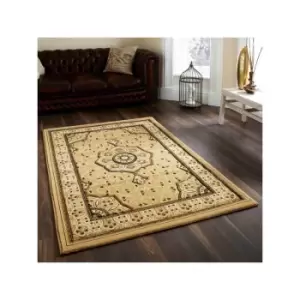 Image of Heritage 4400 Traditional Hand Carved Runner, Beige, 67 x 240 Cm - Think Rugs