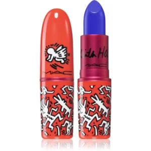 Image of MAC Cosmetics Lipstick Viva Glam X Keith Haring Long-Lasting Lipstick Shade Canal Blue 3 g