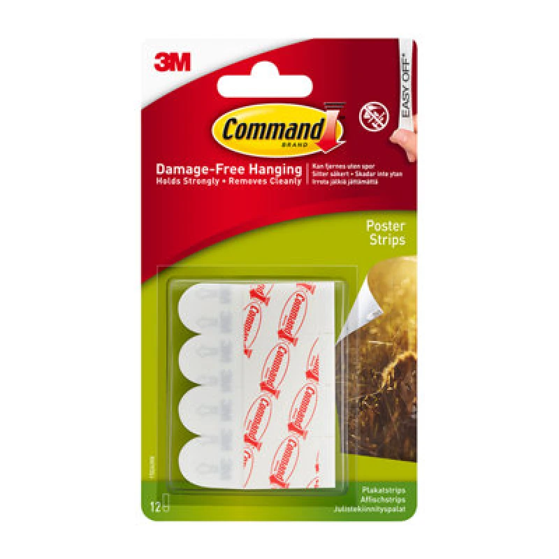 Image of Command White Poster Strips (12 Pack) 7100336670