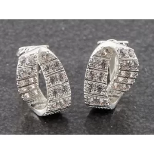 Image of Sparkle Teardrop Silver Plated Clip on Earrings