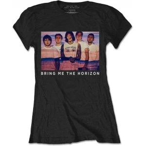 Image of Bring Me The Horizon Photo Lines Ladies Small T-Shirt - Black