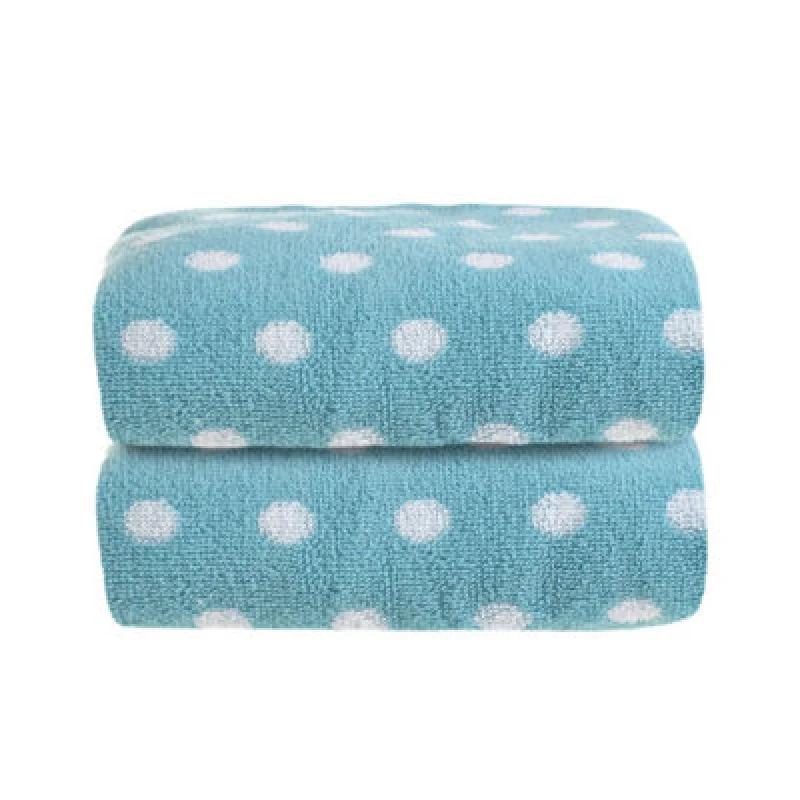 Image of Allure Bath Fashions Patterned Polka Dot Hand Towel Pack Of 2 - Duckegg