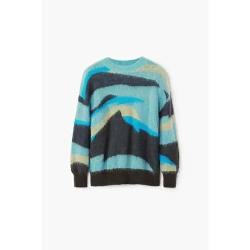 Image of Desigual Sweater Desigual Thunder Bay Vert Unisex M