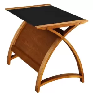 Image of Jual Helsinki Curve Walnut/Glass Laptop Desk 1300