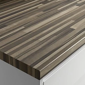 Image of Wickes Wood Effect Laminate Worktop Zebra Block 3000 x 600 x 38mm