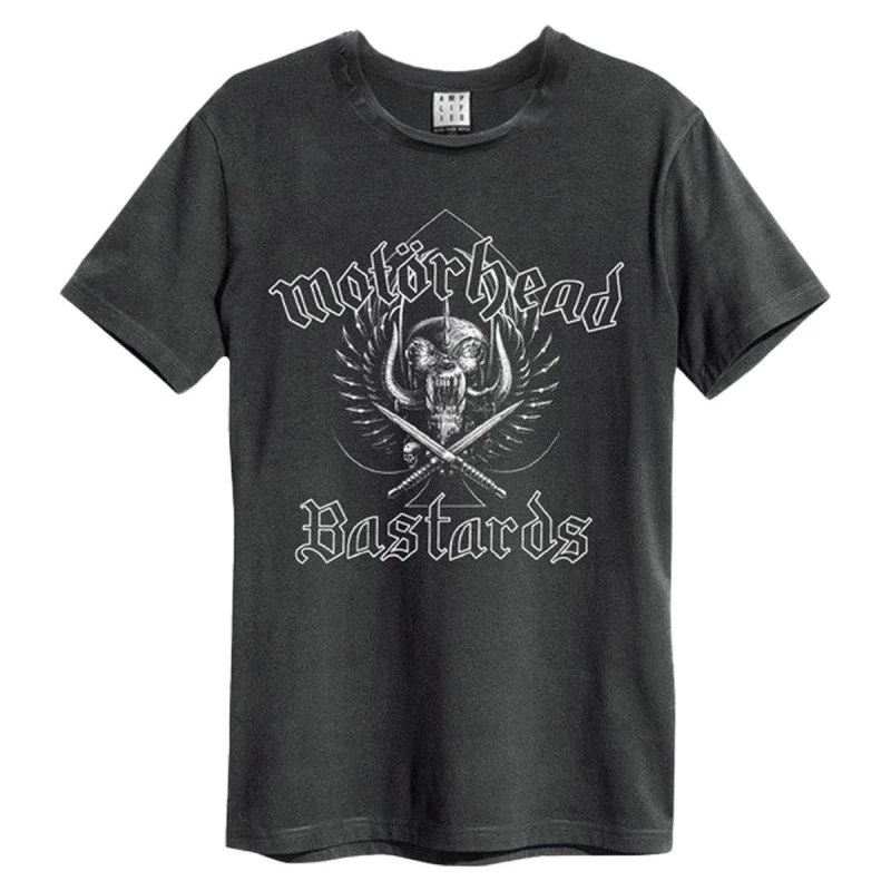 Image of Amplified Amplified Men Bastards Motorhead T-Shirt in Charcoal Size: Small Charcoal S Male 5063470006069