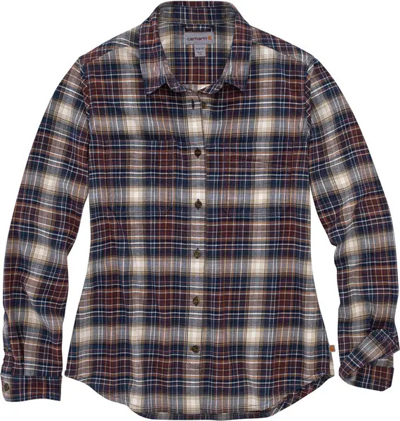 Image of Carhartt Hamilton Ladies Flannel Shirt, black-grey-blue, Size S for Women