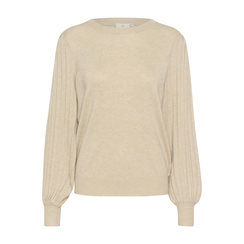 Image of Kaffe Womens knitted sweater KAFFE Lone Beige Female L