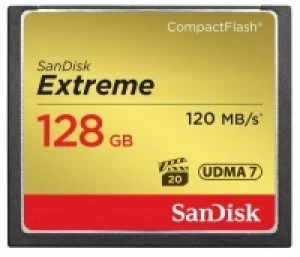 Image of SanDisk Extreme Compact Flash 128GB Memory Card