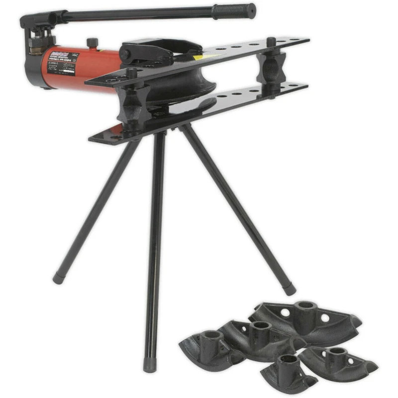 Image of Loops 9 Tonne Industrial Pipe Bender with Stand - 2 Speed Hydraulic Pump - Tripod Multi