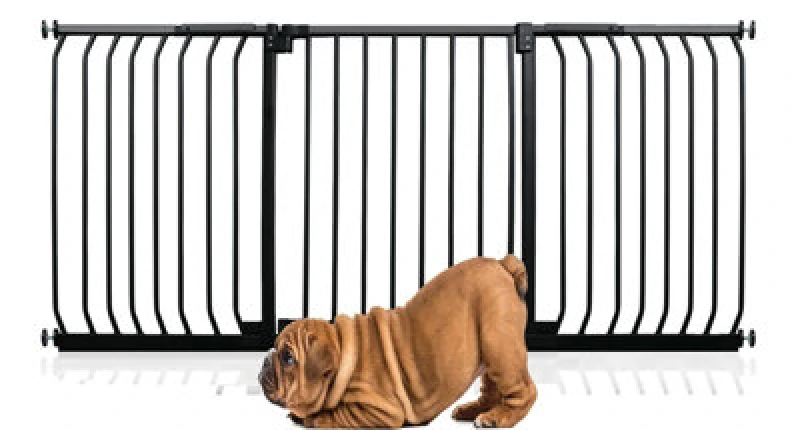 Image of Bettacare Elite Pressure Dog Gate, 179Cm - 188Cm, Matt Black, Pressure Fit Pet Gate For Dog And Puppy