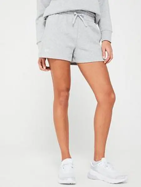 Image of Under Armour Womens Rival Fleece Short - Grey/White