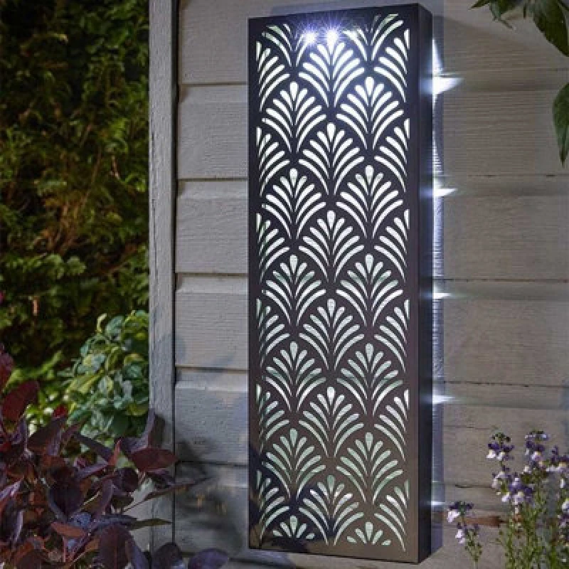 Image of SMART GARDEN Solar Illumina DecorPanel Papyrus LED Wall Panel Light Silhouette - Smart Garden 1050041