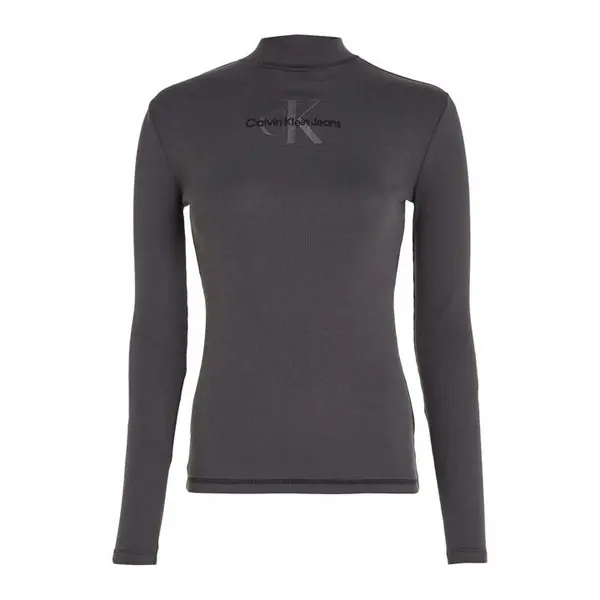 Image of Calvin Klein Jeans Hero Monologo Ribbed T-Shirt - Black 14