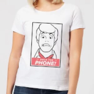 Image of Scooby Doo Hold The Phone Womens T-Shirt - White - L