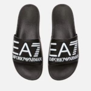 Image of Emporio Armani EA7 Sea World Visibility Logo Slides Black Size 8 Men
