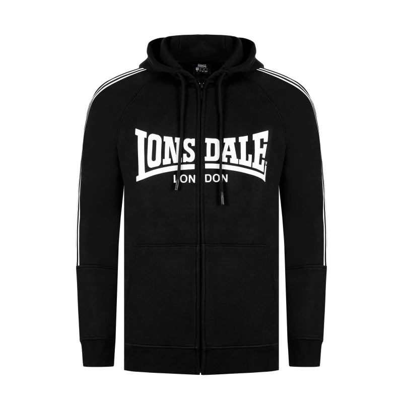 Image of Lonsdale Zipped Hoodie Mens - Black S