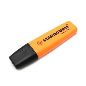 Image of STABILO BOSS Original 2 5mm Chisel Tip Highlighter Orange Pack of 10