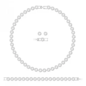 Image of Ladies Swarovski Silver Plated Angelic Earring, Necklace and Bracelet Set