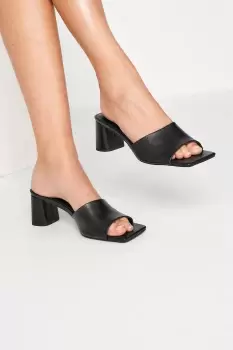 Image of Square Toe Block Heel Mules