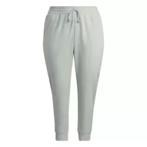 Image of adidas Essentials French Terry Logo Joggers (Plus Size) W - Linen Green / White