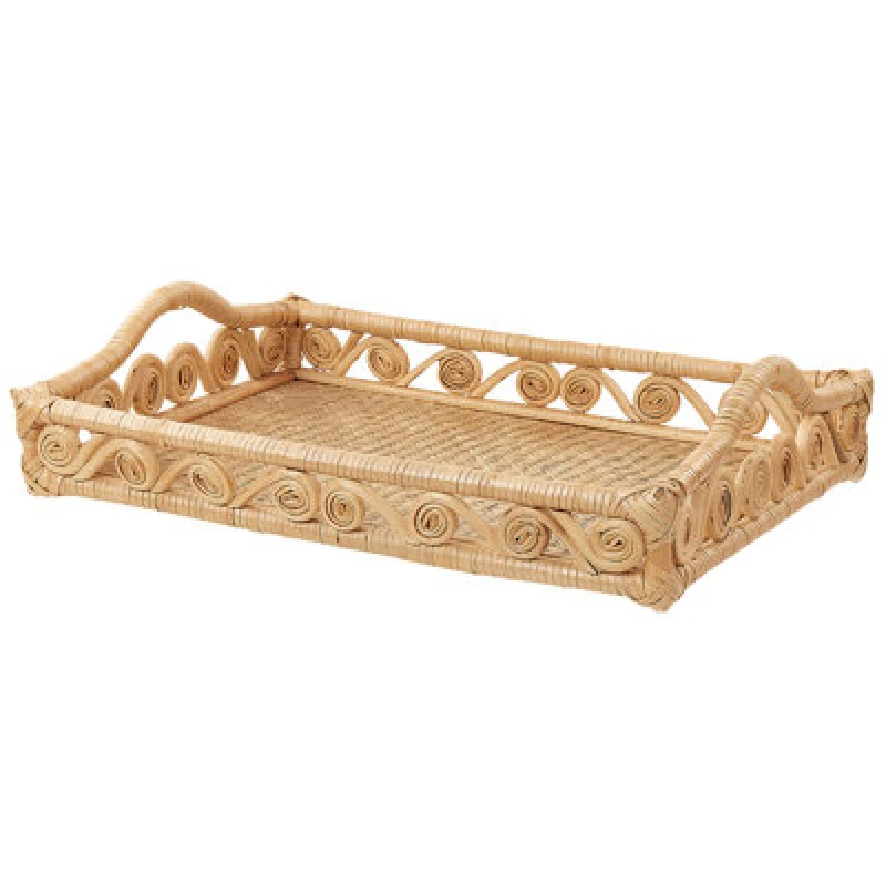 Image of Beliani Decorative Tray Calayan Rattan Beige
