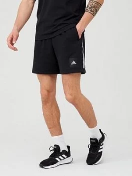 Image of Adidas 3 Stripe Shorts - Black