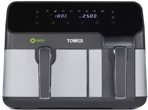 Image of Tower Vortx T17099 1700W 8.5L Eco Dual Basket Air Fryer