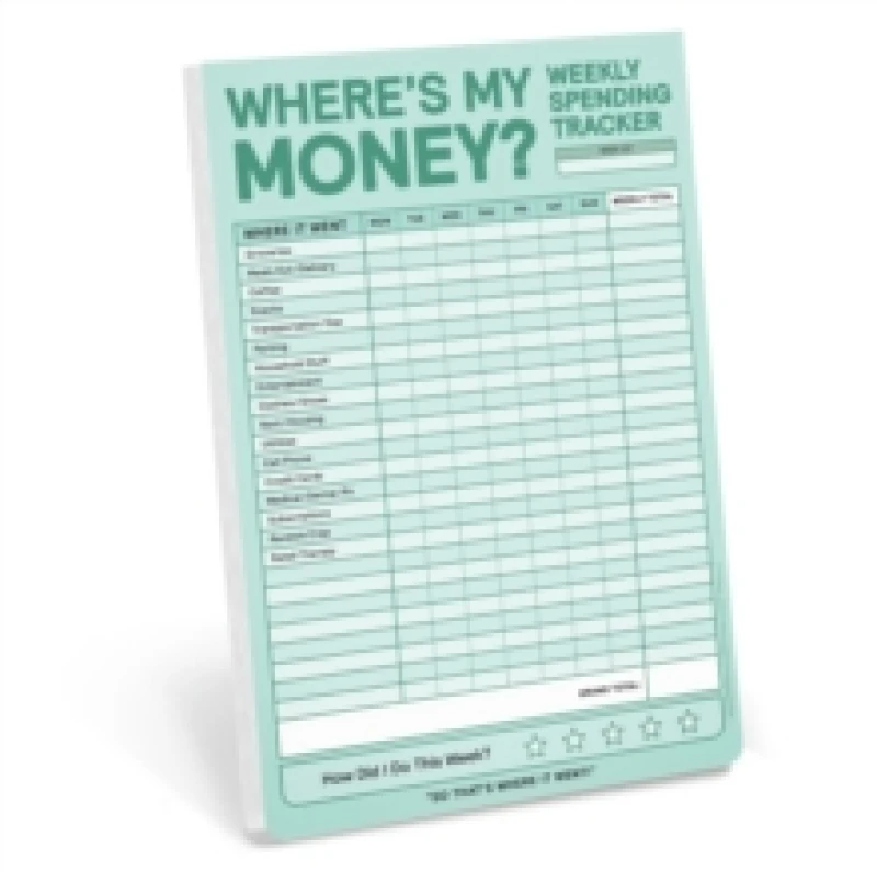 Image of Knock Knock Where's My Money Weekly Budget Tracker Pad (Pastel Version) Other printed item
