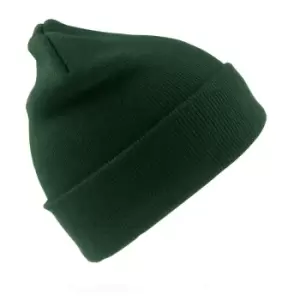 Image of Result Wooly Heavyweight Knit Thermal Winter/Ski Hat (One Size) (Bottle Green)