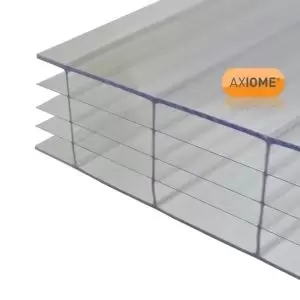Image of Axiome Clear Polycarbonate Multiwall Roofing Sheet (L)5M (W)690mm (T)25mm