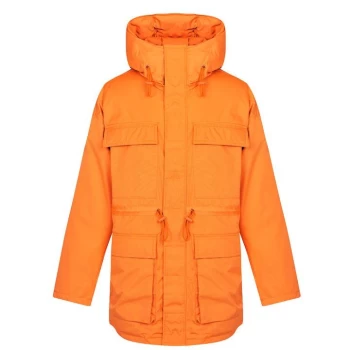 Image of Calvin Klein Jeans Graphic Parka Coat - Orange Tiger