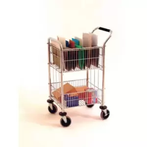 Image of Slingsby Mail Distribution Trolley With Chrome Finish