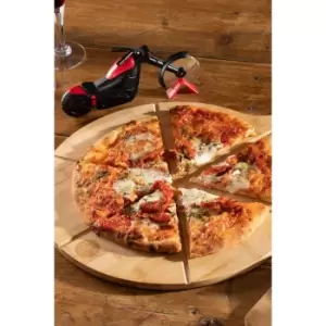 Image of Hairy Bikers Bamboo Pizza Board with Pizza Cutter