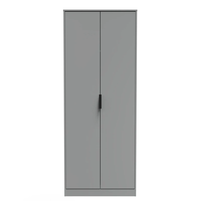Image of Madrid 2 Door Wardrobe In Dusk Grey (Ready Assembled)