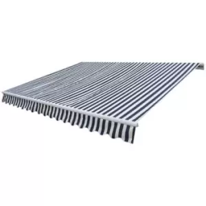 Image of Vidaxl - Folding Awning Manual Operated 300cm Blue/White Blue