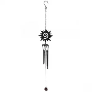 Image of Black Sun Cutout Windchime