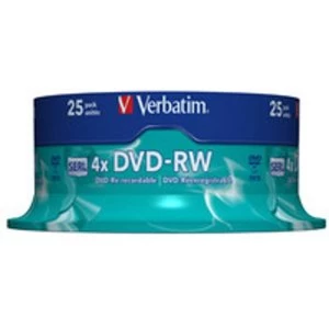 Image of Verbatim DVD RW Matt Silver 4.7GB DVD RW 25pcs VER43639