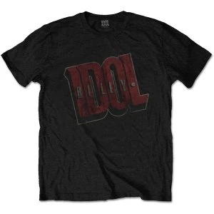 Image of Billy Idol - Vintage Logo Unisex Medium T-Shirt - Black