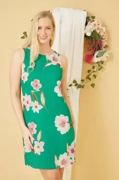 Image of Green Floral Shift Dress