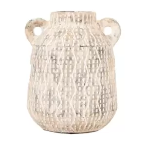 Image of Gallery Interiors Ilar Vase in Earthy White / Small