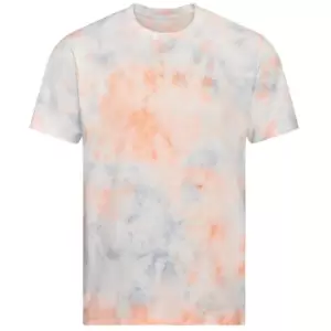 Image of Awdis Unisex Adult Tie Dye T-Shirt (L) (Grey/Pink)