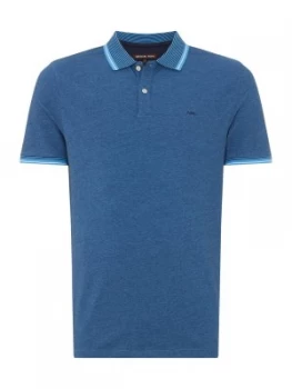 Image of Mens Michael Kors Polo Tipped Greenwich Stretch Blue