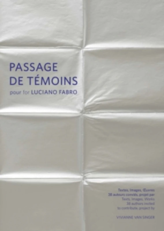 Image of Passage de temoins pour Luciano Fabro Paperback / softback