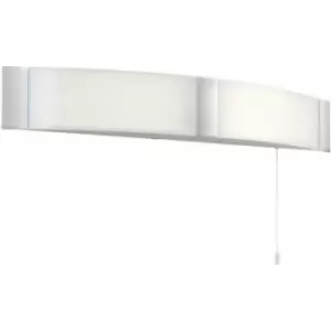 Image of Loops - LED Bathroom Wall Light 2x 6W Cool White IP44 Modern Curved Chrome Mirror Lamp