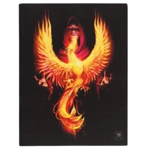 Image of 19 x 25cm Phoenix Rising Canvas Plaque By Anne Stokes